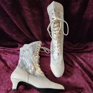 Vintage lace boots